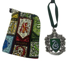 Harry Potter Slytherin Crest Ornament Hogwarts Houses Stained Glass Pouch Metal